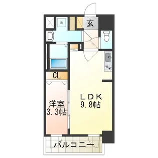 エスリードコート阿倍野昭和町【1006号室】の間取り