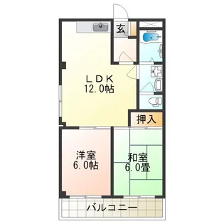 クリスタル長居【5階】の間取り