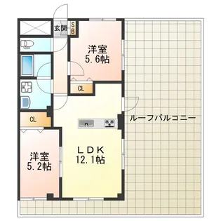 アーク美章園【6階】の間取り