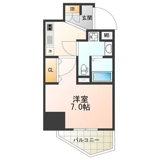 エグゼ阿倍野【4階】の間取り