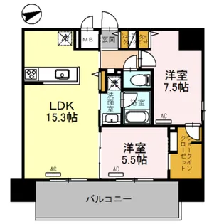 パンドノール住吉大社【4階】の間取り