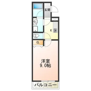 バンブーコートⅡ番館【2階】の間取り