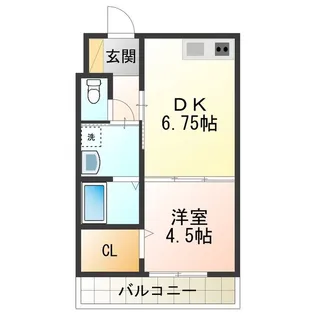 パークス住之江【3階】の間取り