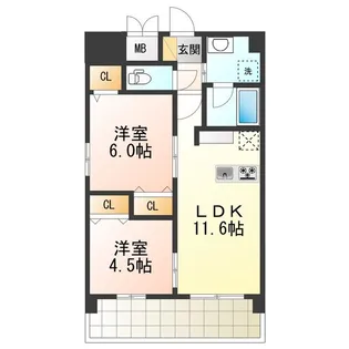グランマーレ小路駅前【2階】の間取り