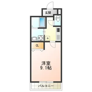 フジパレス遠里小野Ⅴ番館【2階】の間取り
