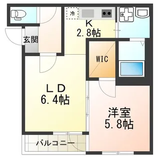 フジパレス西今川イースト【2階】の間取り