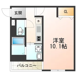 1Kの間取り画像