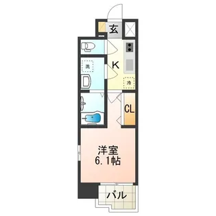 エスリード天王寺町北【01101号室】の間取り