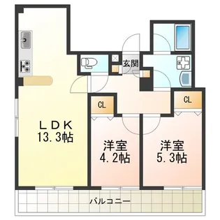 アーク美章園【6階】の間取り
