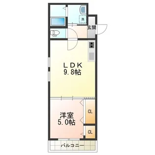 フジパレス山之内【1階】の間取り