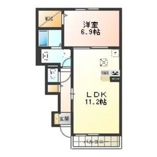 サンハイツ喜連 A棟【1階】の間取り