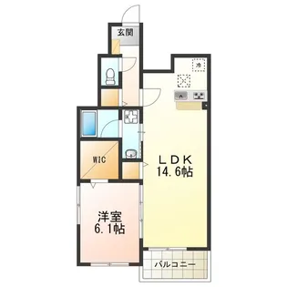 アーサー住之江【1階】の間取り