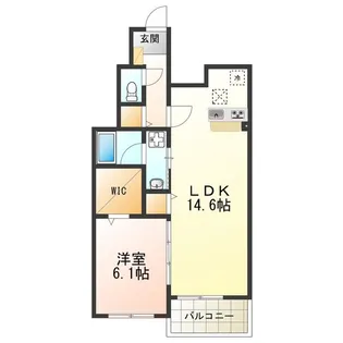 アーサー住之江【1階】の間取り