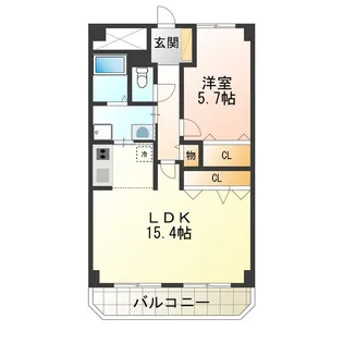 エルロード住吉6号館【408号室】の間取り