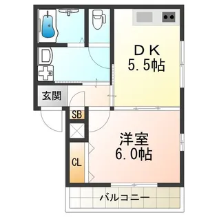グリッター清水丘【2階】の間取り