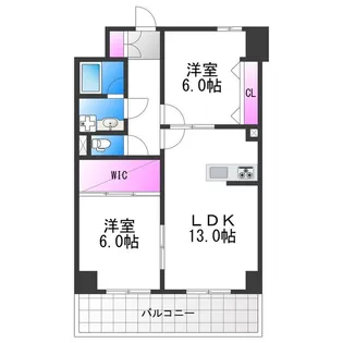 パークモダン住之江公園【8階】の間取り