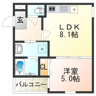 FUJIPALACE 桜 西今川Ⅱ番館【1階】の間取り