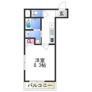 フジパレス沢ノ町Ⅱ番館【1階】の間取り