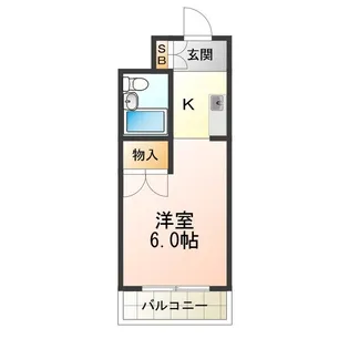 1Kの間取り画像