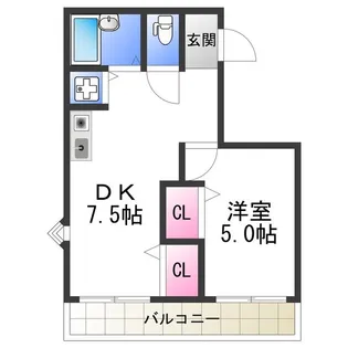 Toria ROSA【213号室】の間取り