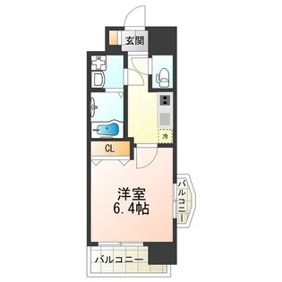 Luxe田辺【8階】の間取り