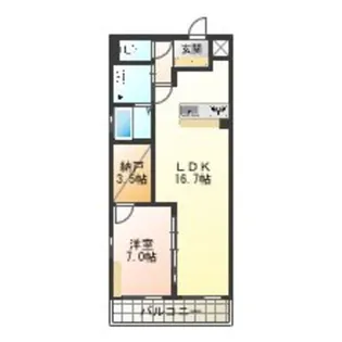 ワイハイツ栄和【3階】の間取り