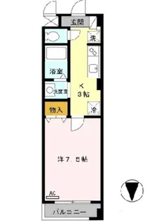 エルロード住吉7号館【1階】の間取り