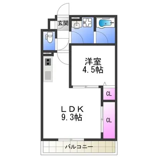 KTIレジデンス阿倍野【0101号室】の間取り