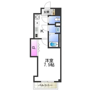 1Kの間取り画像