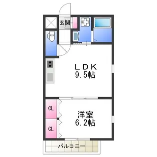 ラ・ハイール桃ヶ池公園【3階】の間取り