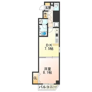 グラート西田辺【7階】の間取り