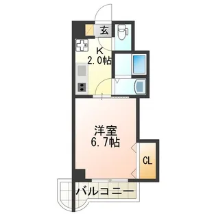 ラグゼ住之江【7階】の間取り