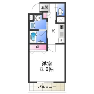 ブラン花園町【7階】の間取り