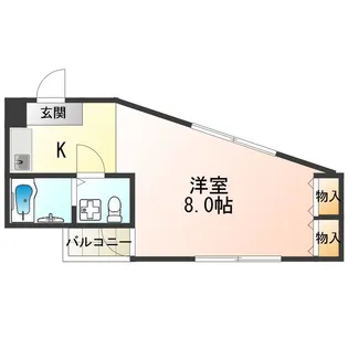 ホワイトハウス公園前【6階】の間取り