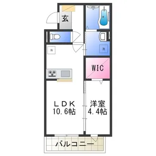 adonis court 加美NEXT【1階】の間取り