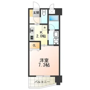 ヴィラージュ田辺【0502号室】の間取り