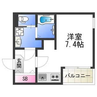 ハーモニーテラス北田辺【3階】の間取り