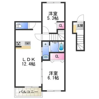 Casaあびこ道【2階】の間取り