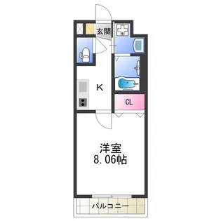 ウエストコクーン阿倍野【0204号室】の間取り
