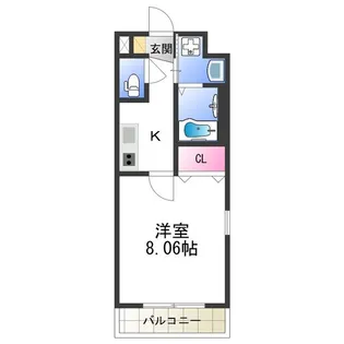 ウエストコクーン阿倍野【0305号室】の間取り