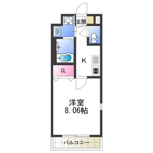 ウエストコクーン阿倍野【0403号室】の間取り