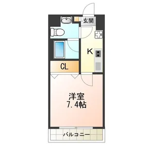 リアーレ北田辺【7階】の間取り