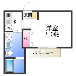 WING住之江【3階】の間取り