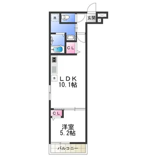 フジパレス西加賀屋Ⅵ番館【2階】の間取り