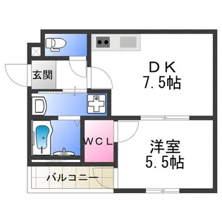 フジパレスあびこⅥ番館【1階】の間取り