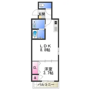 F asecia Crown【302号室】の間取り