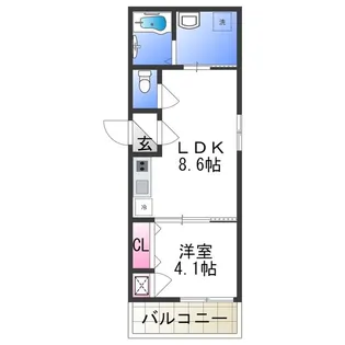 F asecia Taos【1階】の間取り