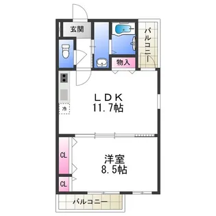 フジパレス今川Ⅲ番館【301号室】の間取り