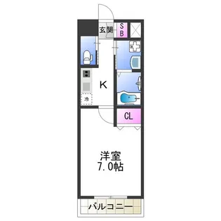 クローバー・グランデ長居公園【9階】の間取り