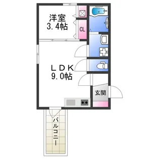 F asecia Velos【1階】の間取り